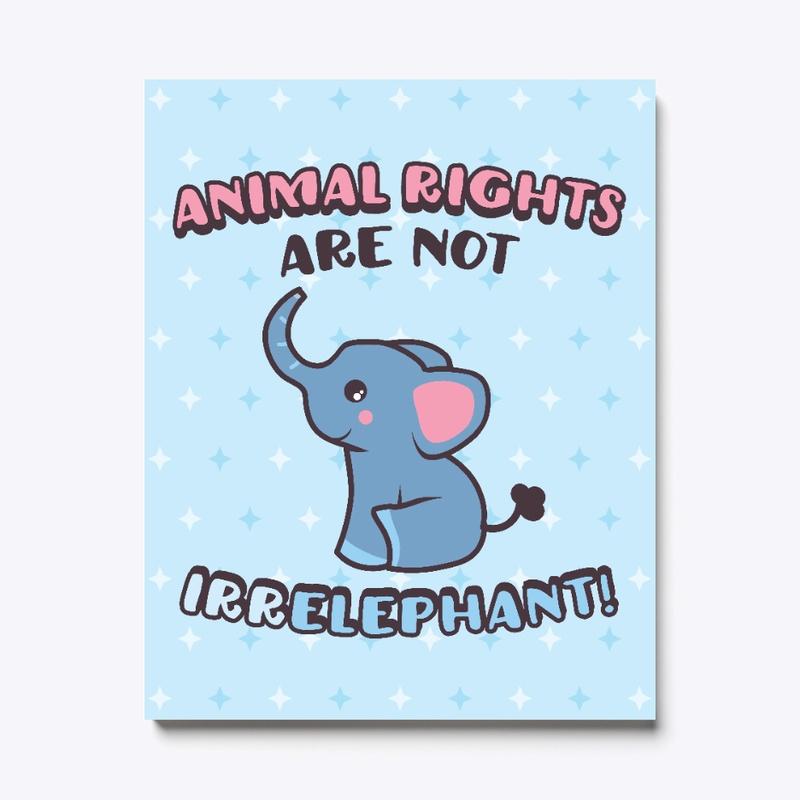 Animal Rights Elephant Vegan Wall Art 