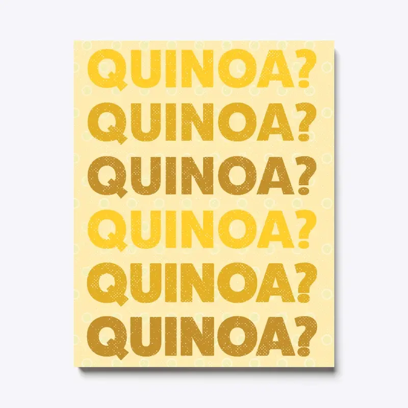 Quinoa Vegan Kitchen Decor Wall Art