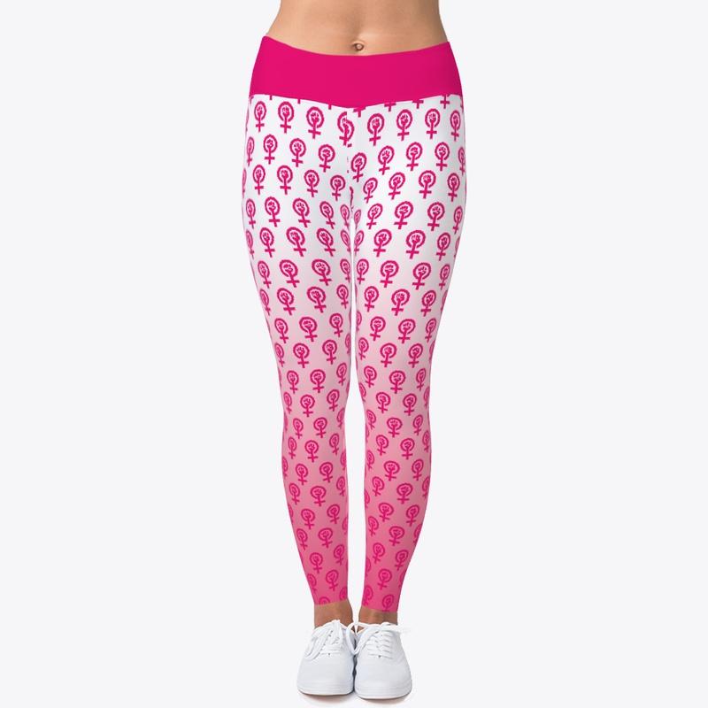 Ombre Feminist Feminism Symbol Leggings