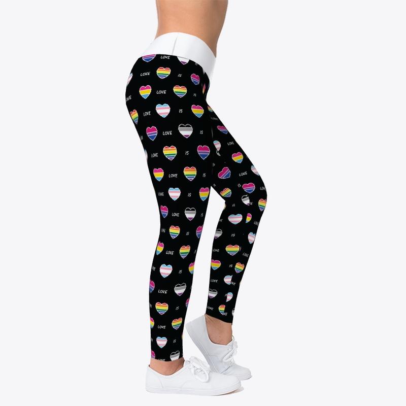 Love is Love Pride LGBT Pan Ace Leggings