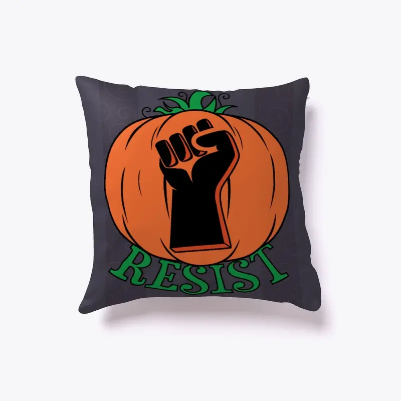 Halloween Resist Throw Pillow Wall Art